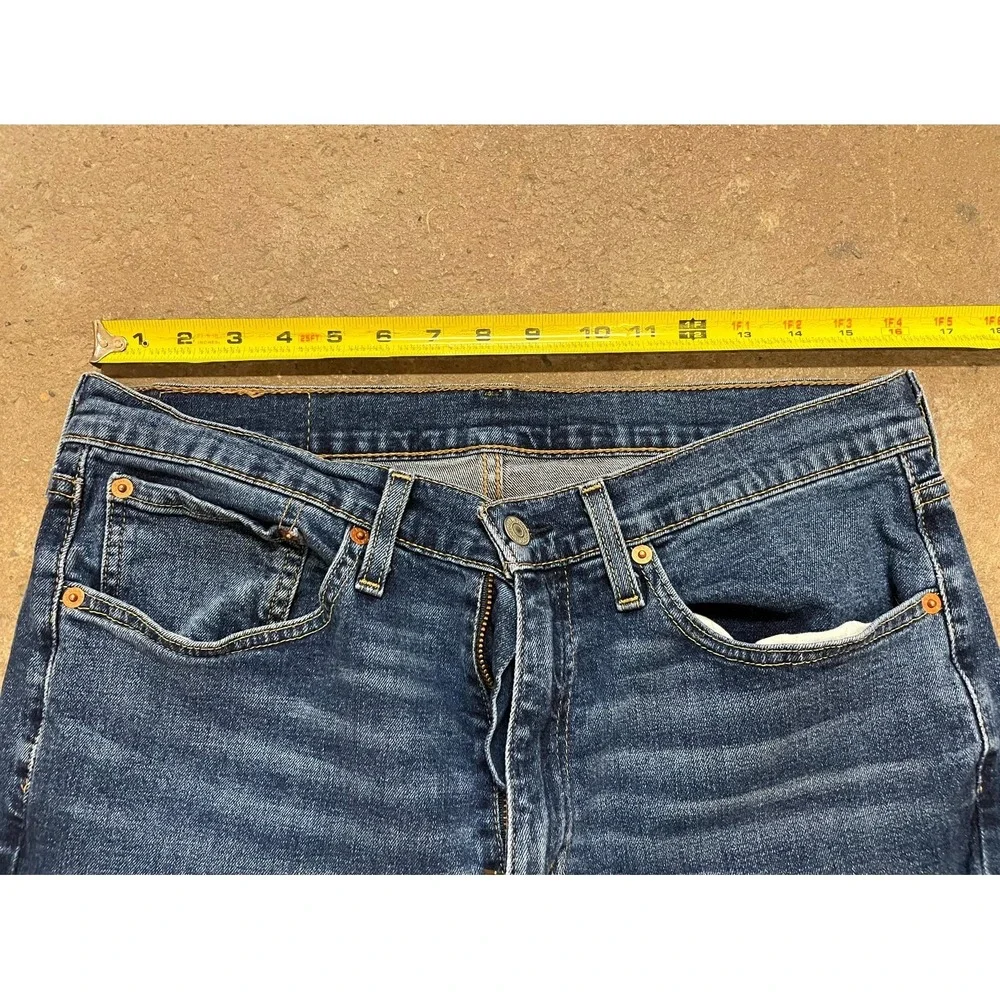 Levi's 514 Straight Leg Jeans Mens 34x30 Blue Denim‎ Cotton Stretch Mid Rise